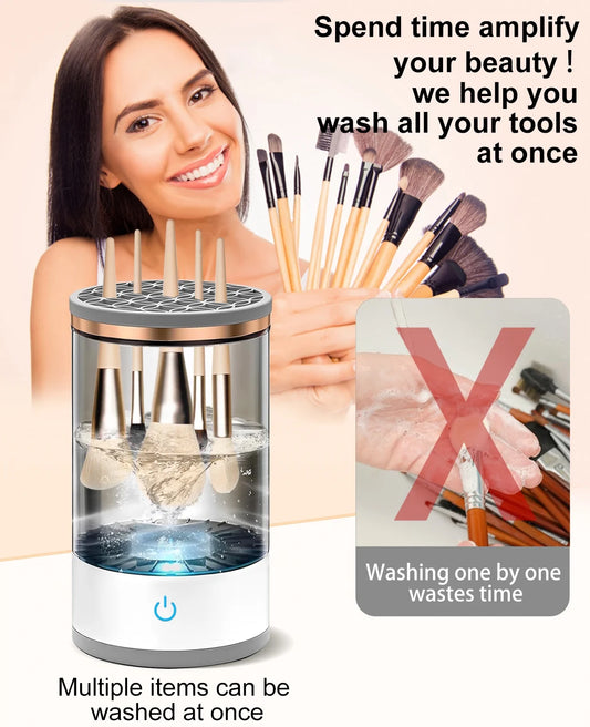 Automatic Spinning Makeup Brush Cleaner for All Sizes of Makeup Brushes